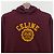 Céline Blason Logo bedruckter Baumwollfleece-Hoodie Bordeaux Rot - Ansicht 11