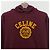Céline Blason Logo bedruckter Baumwollfleece-Hoodie Bordeaux Rot - Ansicht 3