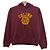 Céline Blason Logo bedruckter Baumwollfleece-Hoodie Bordeaux Rot - Ansicht 9