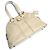 Saint Laurent PM Tote Bag aus goldmetallic Leder von Ivory Muse Weiß