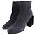 Miu Miu Botines de ante gris carbón con ribete de shearling Negro