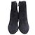 Miu Miu Botines de ante gris carbón con ribete de shearling Negro - vista 2