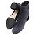 Miu Miu Botines de ante gris carbón con ribete de shearling Negro - vista 3