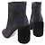 Miu Miu Botines de ante gris carbón con ribete de shearling Negro - vista 4