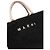 Marni Piccola borsa tote in rafia nera Nero - vista 6