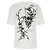 Alexander Mcqueen Oversized T-Shirt Skull Blossom Weiß