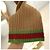 Gucci Sciarpa Striata in Lana Cammello Marrone - vista 14