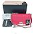Chanel Borsa a spalla media in tono argento Caviar Boy Rosso