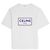 Céline Camiseta suelta de jersey de algodón blanco óptico Azul