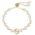 Gucci Verschlungenes Perlenarmband Weiß
