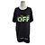 Off White T-Shirt mit kurzen Ärmeln Schwarz
