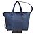 Salvatore Ferragamo Borsa Tote Marta in Grano Blu Salvatore Gancci