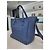 Salvatore Ferragamo Borsa Tote Marta in Grano Blu Salvatore Gancci - vista 3