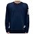 Thom Browne Diagonal Arm Band Side Slit Long Sleeve Tee Navy Blue