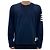 Thom Browne Diagonal Arm Band Side Slit Long Sleeve Tee Navy Blue - view 12