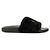 Versace Ciabatte in pelliccia con logo Nero