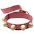 Balenciaga Pulseira de couro rosa claro com tom dourado
