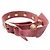 Balenciaga Pulseira de couro rosa claro com tom dourado - vista 2
