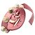 Balenciaga Pulseira de couro rosa claro com tom dourado - vista 3