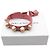 Balenciaga Pulseira de couro rosa claro com tom dourado - vista 5