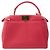 Fendi Borsa Tote e Crossbody Peekaboo Oro Rosa Corallo Piccola - vista 3