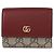 Gucci Bi-Color Mini Wallet Braun