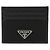 Prada Saffiano Leather Card Holder Black