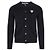 Comme Des Garcons Wollcardigan mit goldenem Herz-Patch AX Schwarz - Ansicht 4