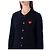 Comme Des Garcons Cardigã de lã com emblema de coração vermelho AX - vista 6
