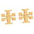 Tory Burch Orecchini a perno con logo D'oro  - vista 5