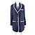 Thom Browne Giacca Lunga a Maniche Lunghe Blu