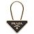 Prada Enamel Metal Key Ring Black