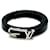 Louis Vuitton Bracciale Doppio in Pelle Neogram Nero - vista 5