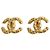 Chanel Vintage Gold CC Logo Clip-On Ohrringe Golden