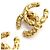 Chanel Vintage Gold CC Logo Clip-On Ohrringe Golden - Ansicht 4