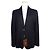 Etro Giacca in lana e cotone a righe Nero