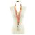 Burberry Collana in nylon arancione con logo Kingdom Bianco