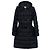 Burberry Casaco de down feminino de comprimento médio com cinto Preto