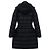 Burberry Casaco de down feminino de comprimento médio com cinto Preto - vista 2