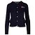 Comme Des Garcons Cardigan mit Doppelherz-Patch AX Blau - Ansicht 4