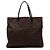 Fendi Braune Zucchino Canvas Tote Dunkelbraun