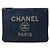 Clutch Chanel Blue Medium Denim Deauville O Case Blu navy