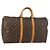 Borsa Keepall Louis Vuitton in tela Monogram 50 Marrone