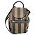 Fendi Pequin Rucksack aus braunem Leder und Canvas