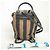 Fendi Pequin Rucksack aus braunem Leder und Canvas - Ansicht 2