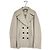Abrigo Peacoat Burberry de lana crema