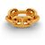 Ring Hermès NUOVO ANELLO PER SCIARPA HERMES REGATE CATENA ANCORAGGIO METALLO ORO D'oro
