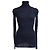 Rippstrick-Turtleneck-Pullover aus marineblauer Wolle von Jil Sander