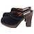 Mules plataforma Clog See by Chloé em camurça preta - vista 4
