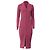 Staud Celina Rippstrick-Midikleid aus Viskose in Pink